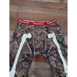 Supreme x Hanes Bones Thermal Pants - Size XL - Camo - 2222